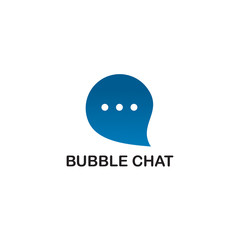 Bubble chat logo design inspiration vector template