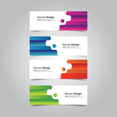 Naklejka premium Vector Abstract design banner web template