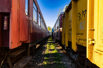 Historische Eisenbahnwagen