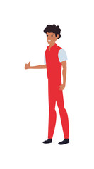 delivery man character icon vector ilustrate