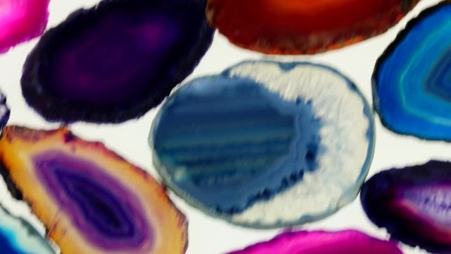 agate stones multicolored set