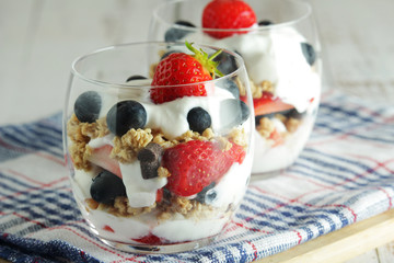 Yogurt with fresh berry and granola