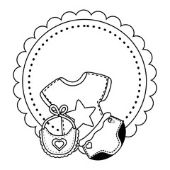 Isolated label for baby shower design