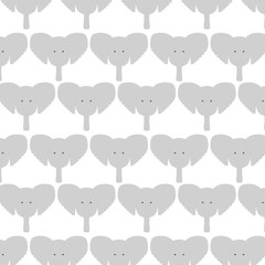 cute elephants heads pattern background