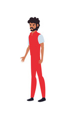 delivery man character icon vector ilustrate