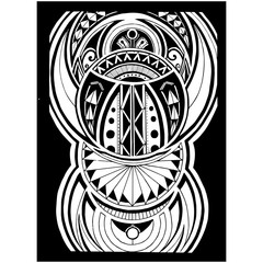 Polynesian Tattoo Design. Black and White