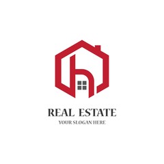 Real estate logo icon illustration