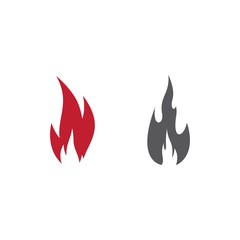 Fire flame logo template vector icon illustration