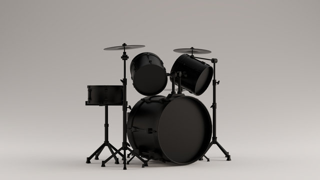 Black Drum Kit 3d Illustration 3d Render