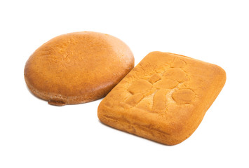 swiss nut cake isolated