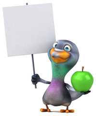 Fun pigeon - 3D Illustration