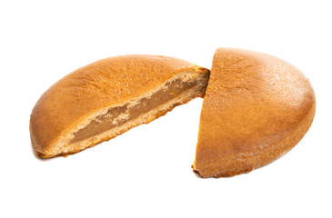 swiss nut cake isolated