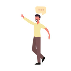 man character male talk bubble