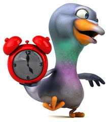 Fun pigeon - 3D Illustration