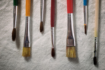 Fototapeta premium Watercolorist tools view