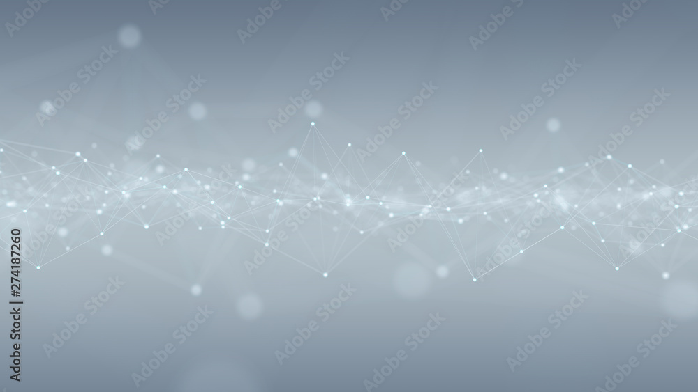 Poster abstract digital network connection grey background 3d rendering