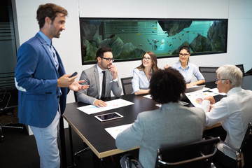 Entrepreneurs and business people conference in meeting room