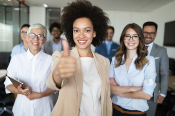 Successful business group of people at work in office