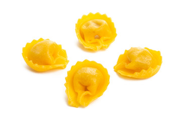 Italian fettuccine ravioli isolated