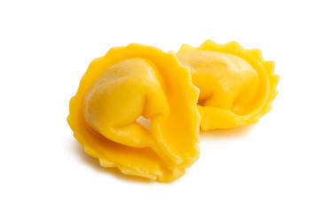 Italian fettuccine ravioli isolated