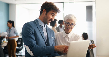 Successful business group of people at work in office