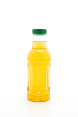 green tea bottle on white background