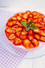 Strawberry mousse cake