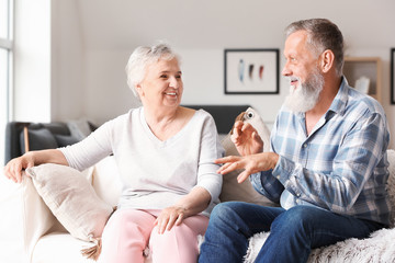 Portrait of elderly couple in nursing home