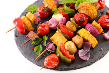 grilled vegetable skewer, healthy barbecue