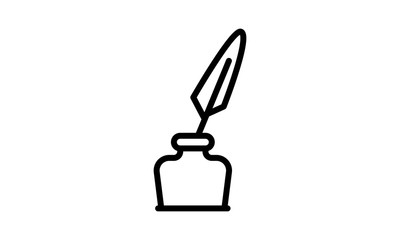 Ink pen icon for writing and design