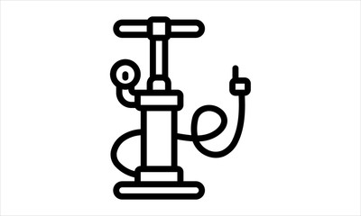 Automobile air-pump icon for vehicle maintenance and tire inflation
