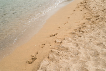 Fototapeta na wymiar Mediterranean beach with fine sand