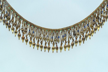 Etruscan style gold necklage detail