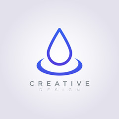 Water Drop Vector Illustration Design Clipart Symbol Logo Template