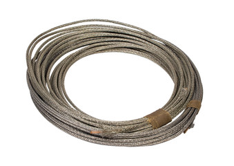 roll of electrical wire in metal braid