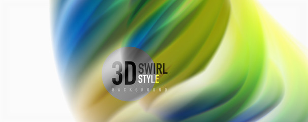 Glossy colorful liquid waves abstract background,, modern techno lines