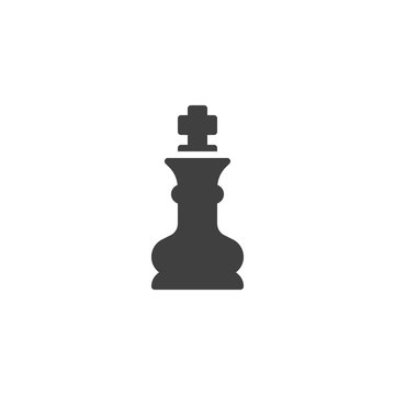 Chess king vector icon. filled flat sign for mobile concept and web design. King chess figure glyph icon. Symbol, logo illustration. Vector graphics