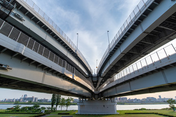 堀切ジャンクション 首都高速道路 向島線 中央環状線 分かれ道 合流