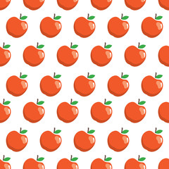 Red apples seamless background illustration