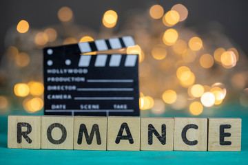 Romantic Movie Concept, Clapperboard 