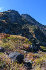 康新道から見た初秋の鳥海山