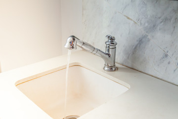 Water drop from faucet