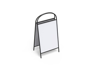 Blank full handle metallic outdoor advertising stand