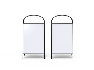 Blank full handle metallic outdoor advertising stand