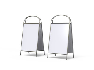 Blank full handle metallic outdoor advertising stand