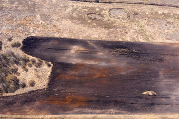 farm field, view from above