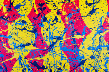 Abstract oil painting background. Multicolored bright texture with brush strokes in warm and vivid colors, can be use as wallpaper, layout, banner, card, invitation or web sites.