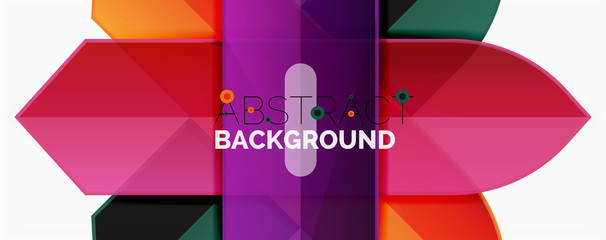 Fototapeta premium Geometric abstract background. Dynamic shapes composition