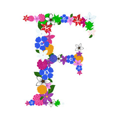 Floral Alphabet Letter