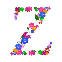 Floral Alphabet Letter